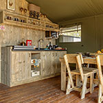 Glamping Safari Tent Norfolk kitchen